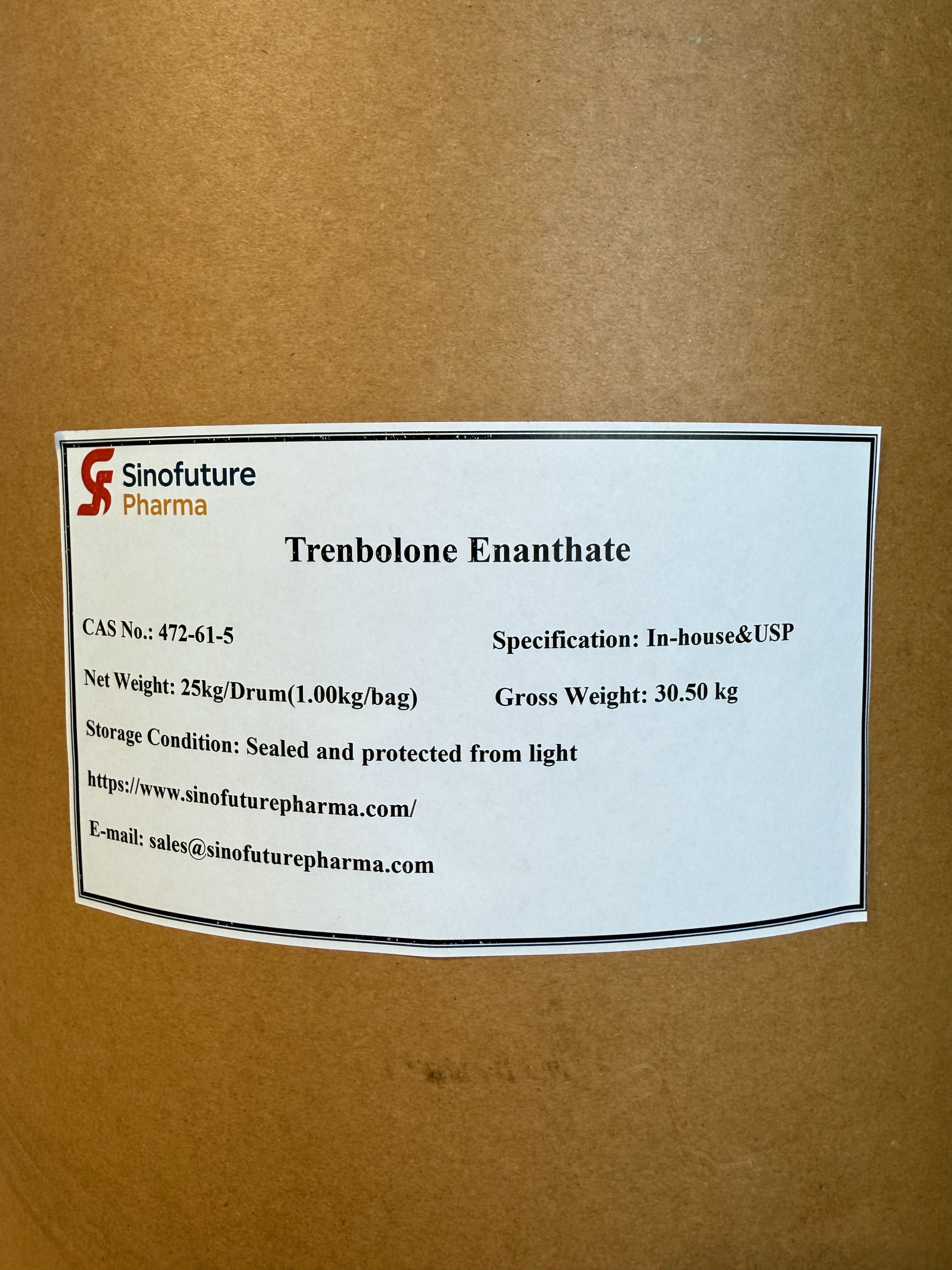 Trenbolone Enanthate CAS № 10161-35-8 İstehsalçı | SINOFUTURE PHARMA üstünlük verilən təchizatçı